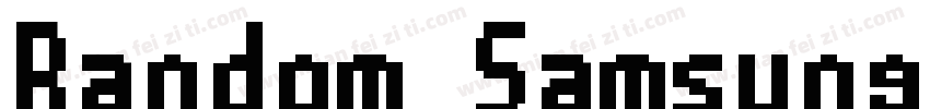 Random Samsung TV字体转换